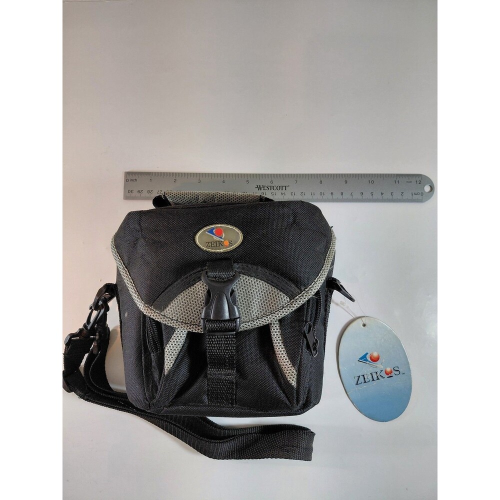Zeikos ZE-CA38A Black & Grey Waterproof Shock-Proof Camera Gadget Bag w/ Strap